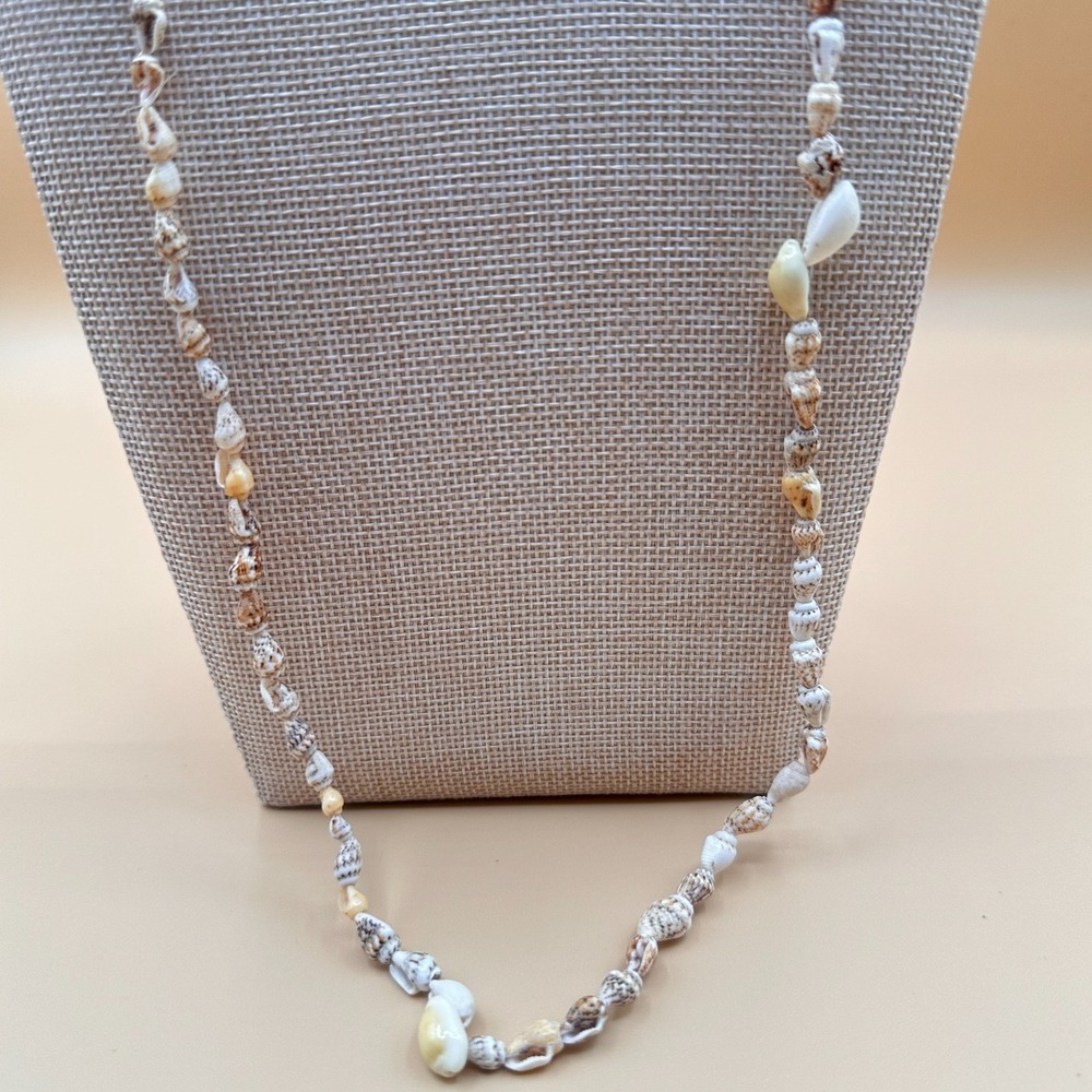 Long Seashell Necklace Boho Coastal Beach Cowrie Shell Layering Festival 30in